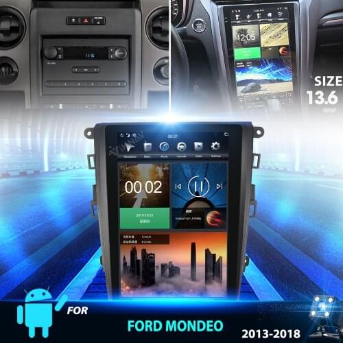 Tesla 64GB Car GPS navigation 13.6 inch Android System Car radio For Ford Mondeo 2013-2018 Multimedia DVD Player