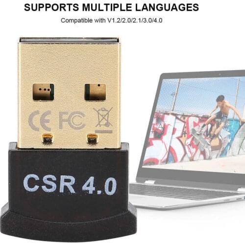 Wireless Bluetooth 4.0 Adapter USB Mini Bluetooth Dongle BT Receiver Transmission Supports Multiple Languages