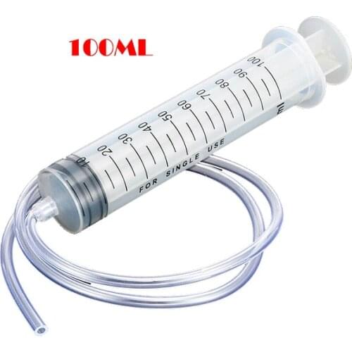 Large 100ml Plastic Syringe With 80cm Clear Tube Kit Home Useful Set For Measuring Nutrient