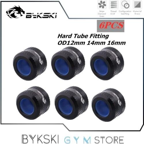 Bykski Anti-Falling Hard Tube Fitting G1/4 Hand-Tighten For Acylic/PETG/Metal Pipe OD12/14/16MM PC Water Cooling Connecting Part