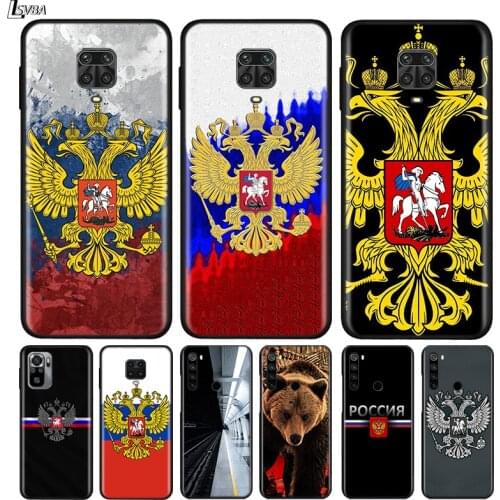 Silicone Cover Russia Flag national emblem For Xiaomi Redmi Note 10 10S 9 9C 9S Pro Max 9T 8T 8 7 6 5 Pro 5A 4X 4 Phone Case