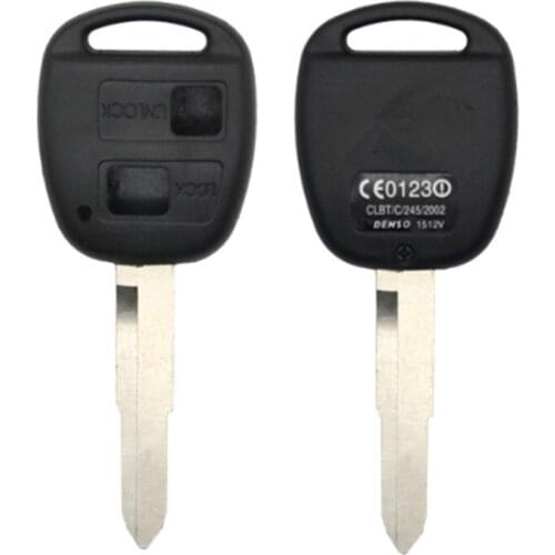 DAKATU Blank Car Key Case For Toyota Hiace Remote key Shell 2 Buttons Keyless Entry Fob Case TOY41 Blade