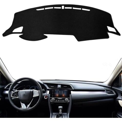 For Honda Civic 10th 2016 2017 2018 2019 2020 Dashboard Cover Mat Pad Dashmat Dash Sun Shade Protect Carpet Car Accessories LHD