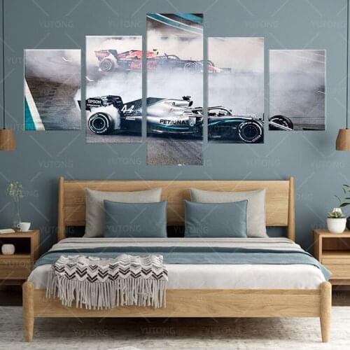 F1 racing vehicle super car artwork canvas painting posters and prints wall art decor for living room bedroom frame