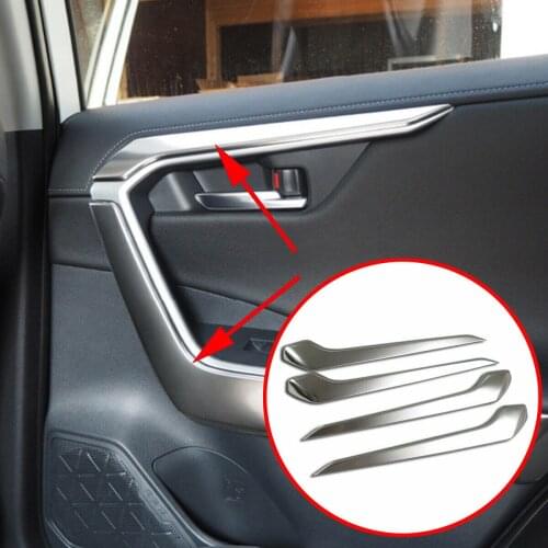 Fit For 2019 2020 Toyota RAV4 Inner Door Side Armrest Cover Trim Decoration Protector Accessories