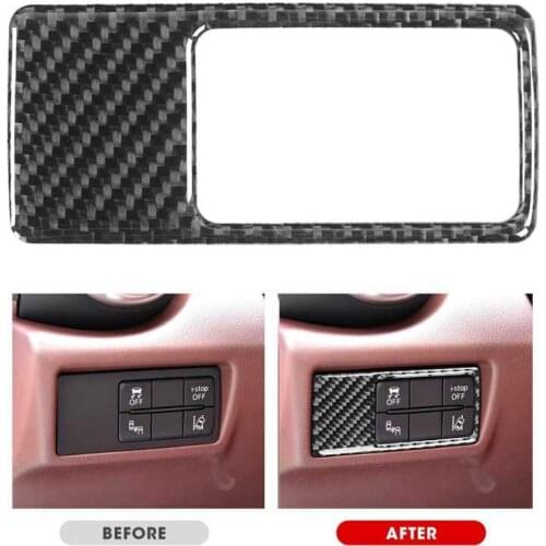 Parking Switch Panel Frame Cover Carbon Fiber Sticker Fit for Mazda MX-5/Roadster ND 2016 2017 2018 2019 2020 Car accessories