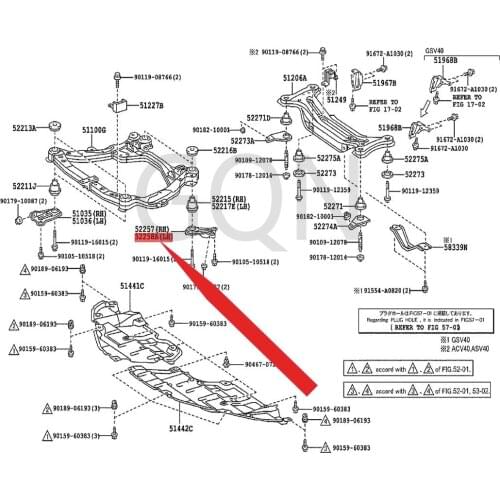 Left front suspension cross beam rear bracket 2006-Toy ota CAM RY front axle bushing seat (rear) LH ingot beam front bracket L