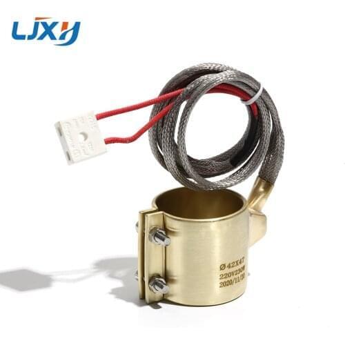 LJXH Brass Band Heater Electric Heating Ring 30x50/30x60/32x30/32x50/32x60mm Inner Diameter x Height with Two/Three/Five Wire
