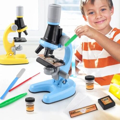 2021 Science Kits For Kids Microscope Beginner Biological Microscope STEM Kit With LED 100X 400x And 1200x Magnificationмикроско
