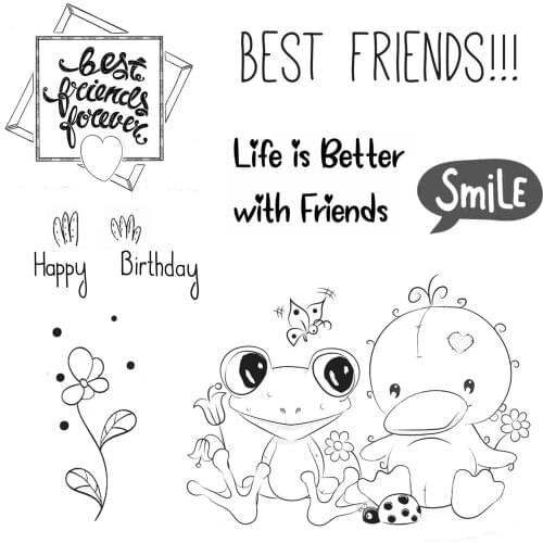 Cute Duck Frog Clear Stamps For DIY Scrapbooking Card Making Silicone Stamps Fun Decoration Supplies