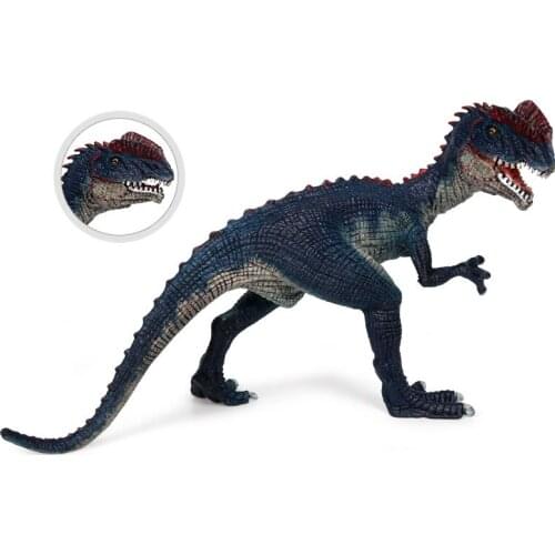 Simulation Park Dilophosaurus Solid Animal Model Double Crested Lizard Action Figure Education Kids Boy Gift