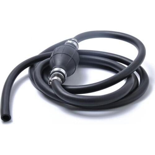 Marine Boat RVs Fuel Line Assembly 5/16 inch 8mm Hose with Primer Bulb Steel Hose Clamps, 6FT/2 Meter Long (Rubber)