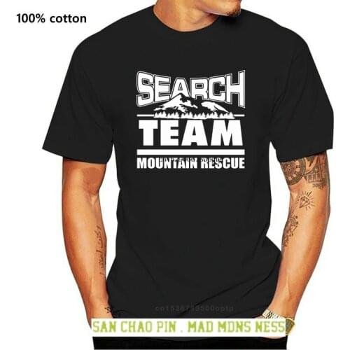 2019 Men T Shirt Fashion SAR -Search Rescue MOUNTAIN RESCUE TEAM Screen Printed T-Shirt BLACK T Shirt