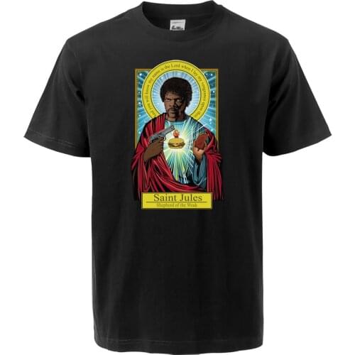 Men T Shirt 2019 Style New Arrival Saint Jules Pulp Fiction High Quality Cotton Men T-shirt Hip Hop Summer Fashion Streetwear