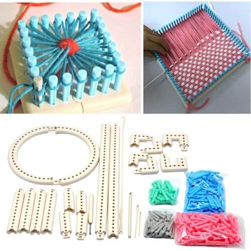 DIY Tool Knit Weave Loom Kit ABS Accessories Shawl Portable Adjustable Crochet Home Craft Yarn Scarf Sewing Knitting Board
