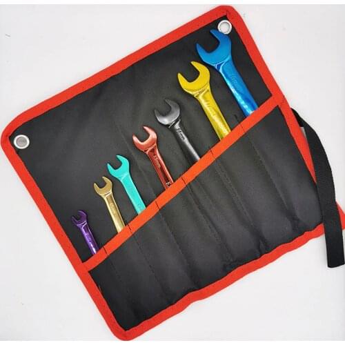 7pcs Color Ratchet Wrench Set 8-19mm Adjustable Double End Wrench Hand Tools Set Chromium-vanadium Steel