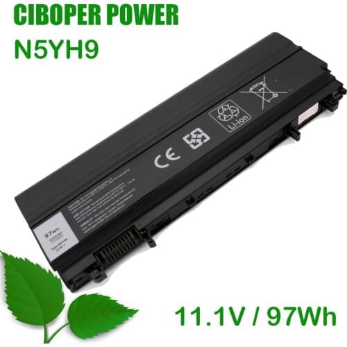 Ciboperpower New Origina Laptop Battery N5YH9 11.1V 97Wh 9Cells For E5440 E5540 N5YH9 FT6D9 3K7J7 M7T5F VJXMC VV0NF 0K8HC 7W6K0