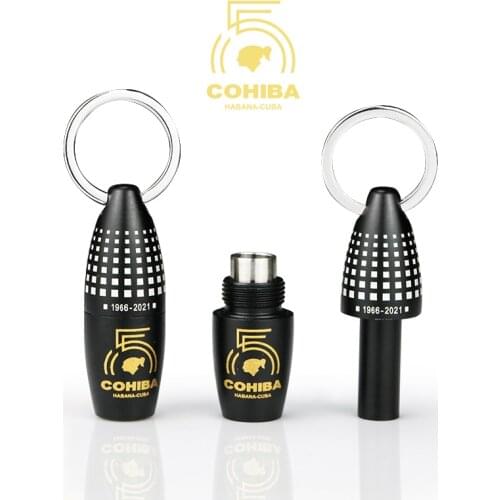 2021 New Arrival Cohiba 2 Size Stainless Steel Cuban Cigar Puncher Cutter Guillotine Mini Cigar Cutter Knife Cigar Punch