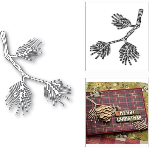 New Christmas Forest Pine Branch 2020 Metal Cutting Dies for DIY Scrapbooking Decor and Card Making Embossing Craft No Stamps