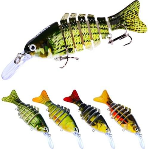 Swimming Bait 11.2cm 14g Retail 7 Sections Fishing Lure Life-like Multi-Articulated Wobbler Minnow Baits Fishing Lures Tackle