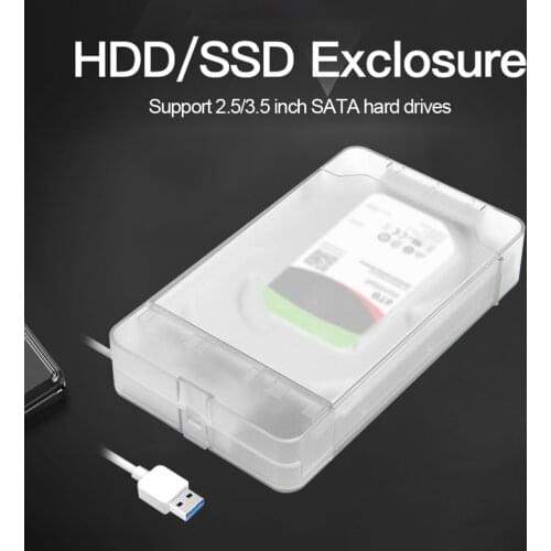 SATA III to USB 3.0 Adapter Cable Disk Case Box K10435 2.5 3.5 inch External HDD SSD Enclosure External Hard Disk for PC