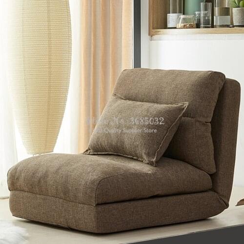 Foldable Washable Sofa Bed Folding Single Person Small Apartment Multi-function Tatami Bedroom Lazy Sofa 5 Gears Adjustable