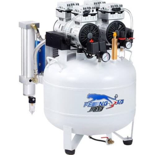 220V 550W/750W Dental Air Compressor Air Compressor Laboratory Use Vertical Oil-free Silent Dental Air Pump
