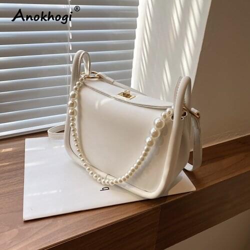 2021 New Women Fashion Shoulder Bag Pearl Hand Strap Handbag Ladies Casual Crossbody Bag ML89