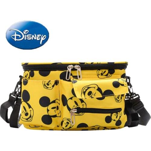 Disney Mickey Mouse Woman Shoulder Bag Large Capacity Mummy Minnie Lady Shoulder Bag Hanging Stroller Girl Waterproof Handbag