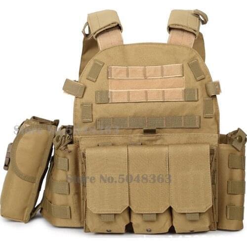 Tactical Combat Vest Outdoor Hunting Assault Plate Modular Camouflage Molle Vests Men Nylon Military Clothes Army Vest