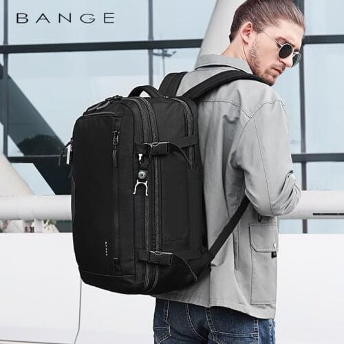 REJS LANGT Enlarge Backpack Men Large Capacity Business Travel Bag Anti-Theft 15.6 Inch Laptop Backpacks Waterproof BANGE Bags