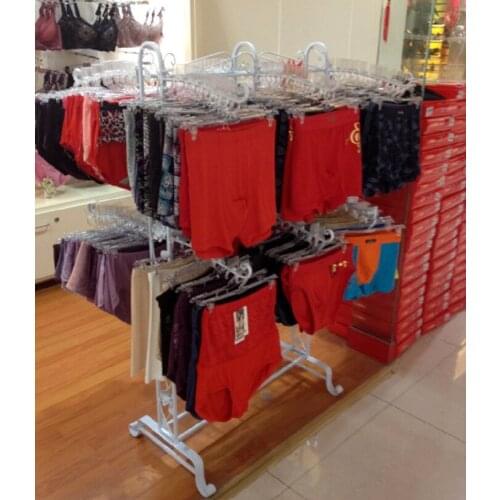 Wrought iron hangers in shorts, displays, clothing display shelf bra inside clothing underwear hanger display shelf