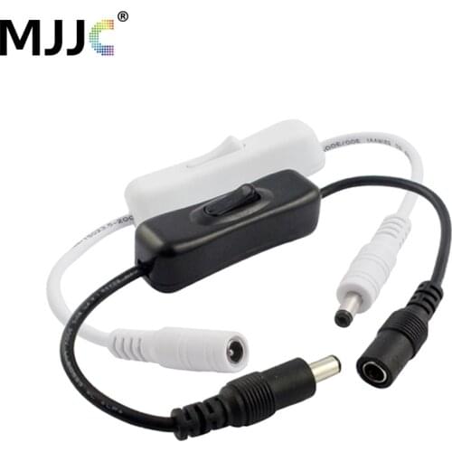 Inline Switch On Off with Female Male Power Cable Connector Plug Adaptor Black White 304 Switch for CCTV LED Strip Light