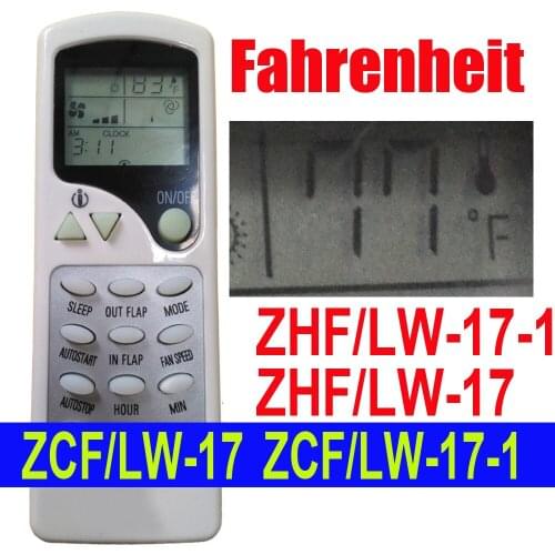 YINGRAY Replacement For Quietside Turbo Air CELIERA Air Conditioner Remote Control ZHF/LW-17-1 ZHF/LW-17 ZCF/LW-17-1 ZCF/LW-17
