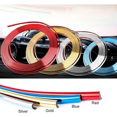 8M/2m Roll Car Styling Wheel Rims Protector Decor Strip Rubber Moulding Hub Trim Rimblades Car Vehicle Color Tire Guard Line