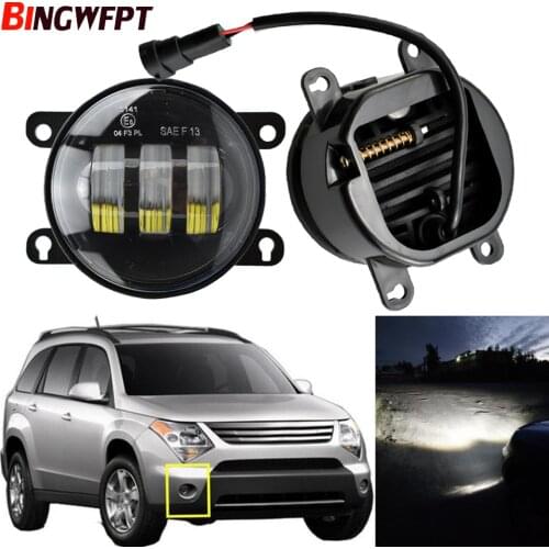 1Pair LED Fog Light Lamp Front Bumper Light For Suzuki XL7 XL-7 2007 2008 2009 For Suzuki SX4 Saloon GY 2007-2012