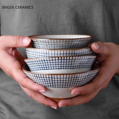 2pcs Japanese Ceramic Dessert Salad Bowls Soup Rice Bowl Instant Noodles Dinnerware Dining Room Restaurant Kitchen Tableware