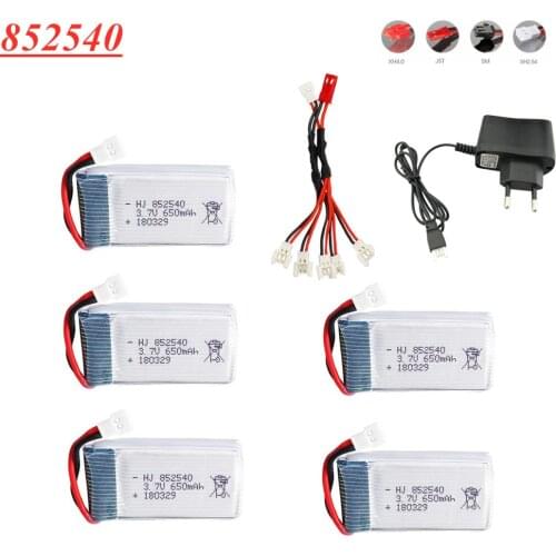 3.7V 650mAh 852540 Lipo Battery+3.7v charger set For SYMA X5 X5C X5C-1 H5C X5SW 2s 3.7V Lipo Drone Rechargeable Battery
