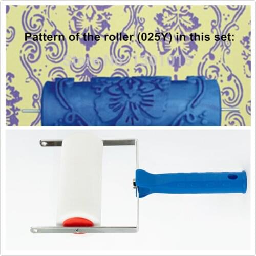5inch Wall Patterned Rollers Decoration Tools 5" Rubber Roller Brush Tool Set 3D Pattern Wallpaper Room Decor Painting Machine