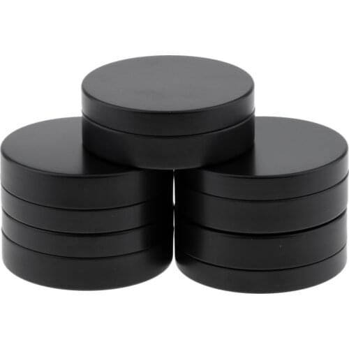 5Pcs 100ml Black Aluminum Round Lip Balm Tin Storage Jar Containers for Makeup Cream Gel Cosmetic Candles Salves or Tea