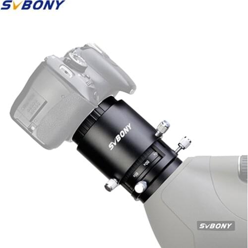Spotting Scope Camera Adapter Extensionable Two Tube Construction Fits Telescope Eyepiece Outer Diameter 49mm to 58mm for SV46