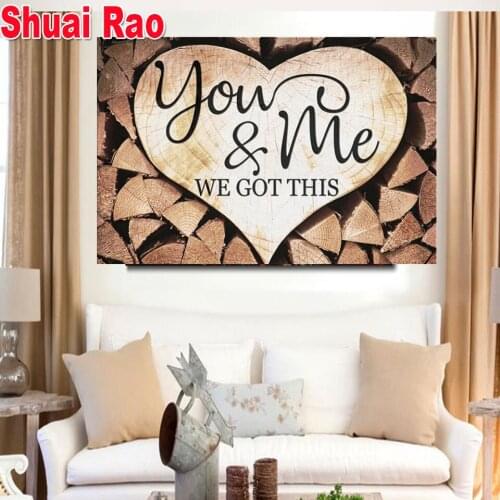 Retro Diamond Painting Romance English Letter 5D DIY Full Diamond Embroidery Mosaic Cross Stitch Home Decorative Painting