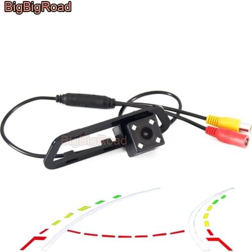 BigBigRoad Car Intelligent Dynamic Track Rear View Reversing Camera For Nissan Tiida 2011 2012 2013 2014 2015 Night Vision