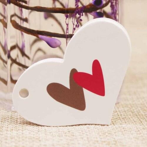 100pcs Heart Shape Paper Tags Paper Decoration Gift Packaging Hanging Tag Wedding Decoration Valentine Gift Box Packing Supplies