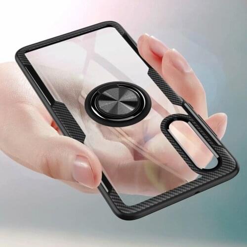 For Huawei P30 Pro Case With Ring Stand Magnet Transparent shockproof Protective Back Cover case for huawei p30 p30pro shell