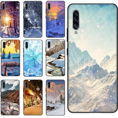 Desxz Phone Case for Samsung Galaxy A30 A51 A50 A71 A12 A32 A52 4G 5G Cover winter snow Snowflake
