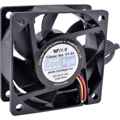 CoolAge 6025 6CM 60x60x25mm 12V 0.14A cpu cooler super silent cooling fan