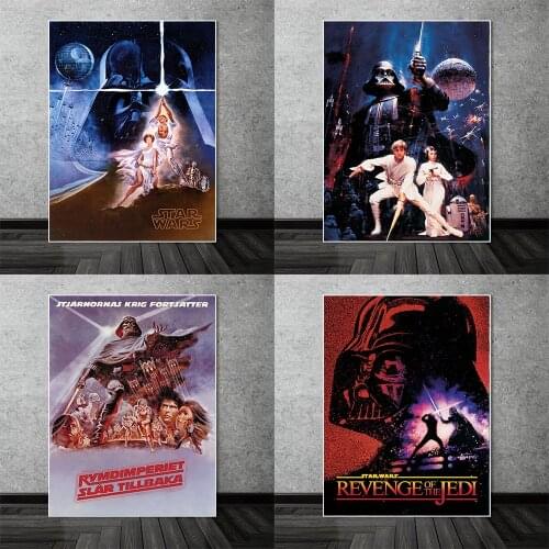 Disney Star Wars A New Hope Retro Poster and Prints Movie Canvas Paintings on the Wall Art Pictures Home Decoration Cuadros