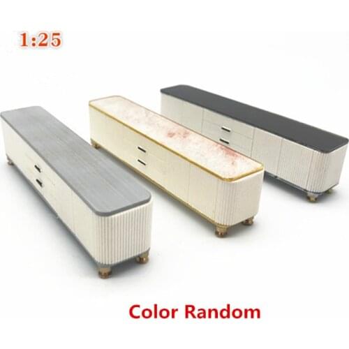 DIY 1:20/1:25 Miniature Dollhouse TV Furniture Mini TV Cabinet Toy Color Random