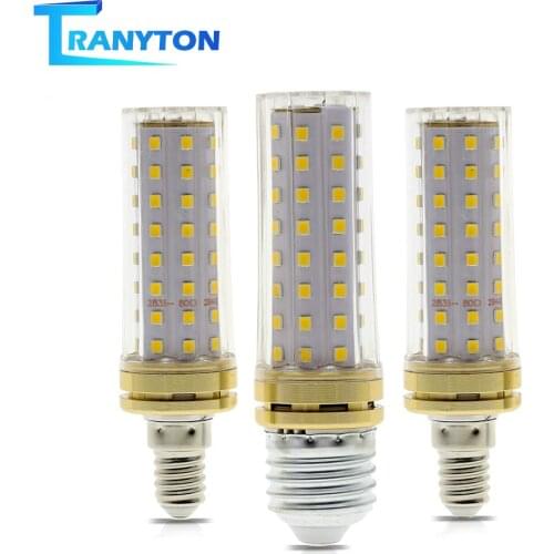 E27 E14 LED Bulb 9W LED Corn Bulb 110V 220V 80LEDs No Flicker Energy Saving Bulbs with Clear / Milky Cover for Home Decoration